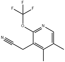 4,5-Dimethyl-2-(trifluoromethoxy)pyridine-3-acetonitrile 结构式
