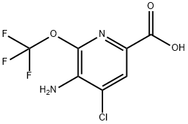 3-Amino-4-chloro-2-(trifluoromethoxy)pyridine-6-carboxylic acid Structure