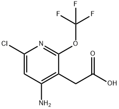 4-Amino-6-chloro-2-(trifluoromethoxy)pyridine-3-acetic acid Structure