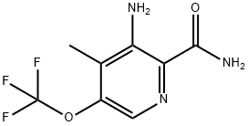 3-Amino-4-methyl-5-(trifluoromethoxy)pyridine-2-carboxamide 结构式