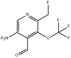 5-Amino-2-(fluoromethyl)-3-(trifluoromethoxy)pyridine-4-carboxaldehyde Structure