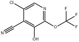 5-Chloro-4-cyano-3-hydroxy-2-(trifluoromethoxy)pyridine 结构式
