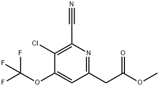 Methyl 3-chloro-2-cyano-4-(trifluoromethoxy)pyridine-6-acetate,1804547-81-6,结构式