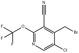 4-(Bromomethyl)-5-chloro-3-cyano-2-(trifluoromethoxy)pyridine 结构式