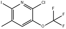 2-Chloro-6-iodo-5-methyl-3-(trifluoromethoxy)pyridine 结构式