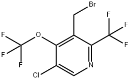 3-(Bromomethyl)-5-chloro-4-(trifluoromethoxy)-2-(trifluoromethyl)pyridine Structure