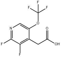 2,3-Difluoro-5-(trifluoromethoxy)pyridine-4-acetic acid 化学構造式