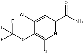 2,4-Dichloro-3-(trifluoromethoxy)pyridine-6-carboxamide 结构式