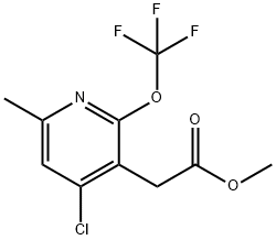 Methyl 4-chloro-6-methyl-2-(trifluoromethoxy)pyridine-3-acetate 结构式