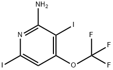 2-Amino-3,6-diiodo-4-(trifluoromethoxy)pyridine Structure