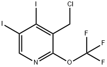 3-(Chloromethyl)-4,5-diiodo-2-(trifluoromethoxy)pyridine 结构式
