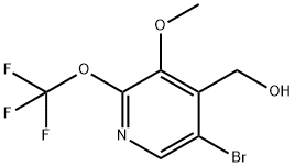 5-Bromo-3-methoxy-2-(trifluoromethoxy)pyridine-4-methanol 结构式