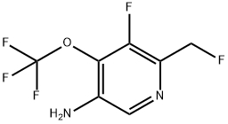 5-Amino-3-fluoro-2-(fluoromethyl)-4-(trifluoromethoxy)pyridine,1804568-27-1,结构式