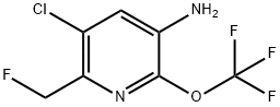 3-Amino-5-chloro-6-(fluoromethyl)-2-(trifluoromethoxy)pyridine 结构式