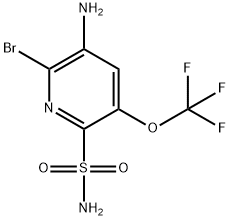 3-Amino-2-bromo-5-(trifluoromethoxy)pyridine-6-sulfonamide Structure