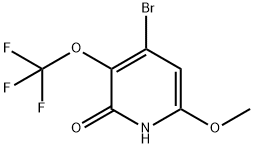 4-Bromo-2-hydroxy-6-methoxy-3-(trifluoromethoxy)pyridine Struktur