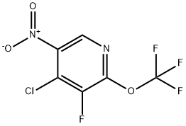 4-Chloro-3-fluoro-5-nitro-2-(trifluoromethoxy)pyridine 结构式