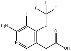 2-Amino-3-iodo-4-(trifluoromethoxy)pyridine-5-acetic acid 结构式