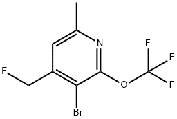 3-Bromo-4-(fluoromethyl)-6-methyl-2-(trifluoromethoxy)pyridine 结构式