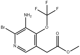 Methyl 3-amino-2-bromo-4-(trifluoromethoxy)pyridine-5-acetate Structure