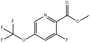 3-氟-5-(三氟甲氧基)-2-吡啶甲酸甲酯 结构式