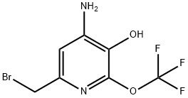 4-Amino-6-(bromomethyl)-3-hydroxy-2-(trifluoromethoxy)pyridine,1804588-51-9,结构式