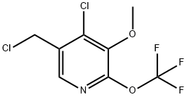 4-Chloro-5-(chloromethyl)-3-methoxy-2-(trifluoromethoxy)pyridine,1804589-74-9,结构式