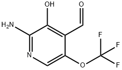 2-Amino-3-hydroxy-5-(trifluoromethoxy)pyridine-4-carboxaldehyde 结构式