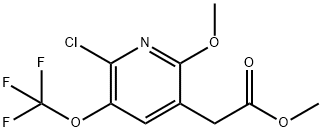Methyl 2-chloro-6-methoxy-3-(trifluoromethoxy)pyridine-5-acetate 结构式