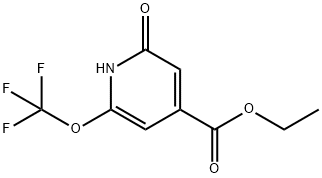 Ethyl 2-hydroxy-6-(trifluoromethoxy)pyridine-4-carboxylate 结构式