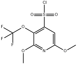 2,6-Dimethoxy-3-(trifluoromethoxy)pyridine-4-sulfonyl chloride 结构式