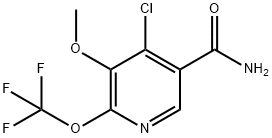 4-Chloro-3-methoxy-2-(trifluoromethoxy)pyridine-5-carboxamide 结构式