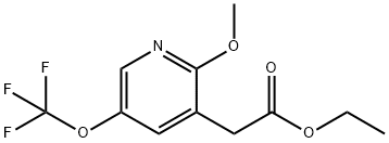 Ethyl 2-methoxy-5-(trifluoromethoxy)pyridine-3-acetate 结构式