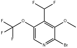 2-Bromo-4-(difluoromethyl)-3-methoxy-5-(trifluoromethoxy)pyridine Structure