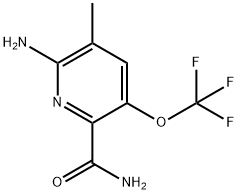 2-Amino-3-methyl-5-(trifluoromethoxy)pyridine-6-carboxamide Structure