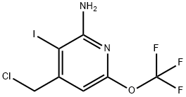 2-Amino-4-(chloromethyl)-3-iodo-6-(trifluoromethoxy)pyridine 结构式