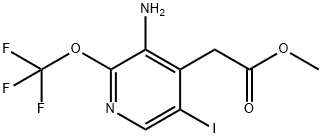 Methyl 3-amino-5-iodo-2-(trifluoromethoxy)pyridine-4-acetate 结构式