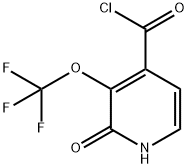 2-Hydroxy-3-(trifluoromethoxy)pyridine-4-carbonyl chloride 结构式