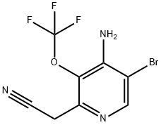 4-Amino-5-bromo-3-(trifluoromethoxy)pyridine-2-acetonitrile Structure