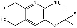 2-Amino-6-(fluoromethyl)-3-(trifluoromethoxy)pyridine-5-methanol 结构式