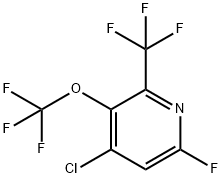 4-Chloro-6-fluoro-3-(trifluoromethoxy)-2-(trifluoromethyl)pyridine,1804616-98-5,结构式
