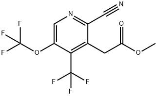Methyl 2-cyano-5-(trifluoromethoxy)-4-(trifluoromethyl)pyridine-3-acetate 结构式