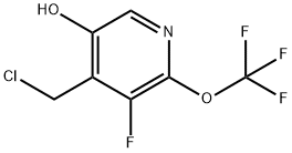 4-(Chloromethyl)-3-fluoro-5-hydroxy-2-(trifluoromethoxy)pyridine Struktur