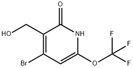 4-Bromo-2-hydroxy-6-(trifluoromethoxy)pyridine-3-methanol,1804628-61-2,结构式