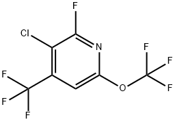 3-Chloro-2-fluoro-6-(trifluoromethoxy)-4-(trifluoromethyl)pyridine Structure