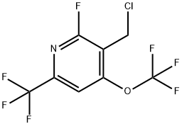 3-(Chloromethyl)-2-fluoro-4-(trifluoromethoxy)-6-(trifluoromethyl)pyridine Structure