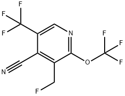 4-Cyano-3-(fluoromethyl)-2-(trifluoromethoxy)-5-(trifluoromethyl)pyridine,1804644-38-9,结构式