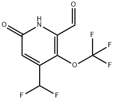 4-(Difluoromethyl)-6-hydroxy-3-(trifluoromethoxy)pyridine-2-carboxaldehyde,1804647-07-1,结构式