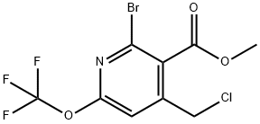 Methyl 2-bromo-4-(chloromethyl)-6-(trifluoromethoxy)pyridine-3-carboxylate 结构式