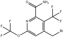 4-(Bromomethyl)-6-(trifluoromethoxy)-3-(trifluoromethyl)pyridine-2-carboxamide 结构式